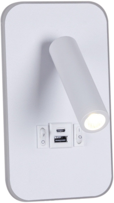 Настенный светильник  86204-9.2-001KT LED12W+USB WT Reluce