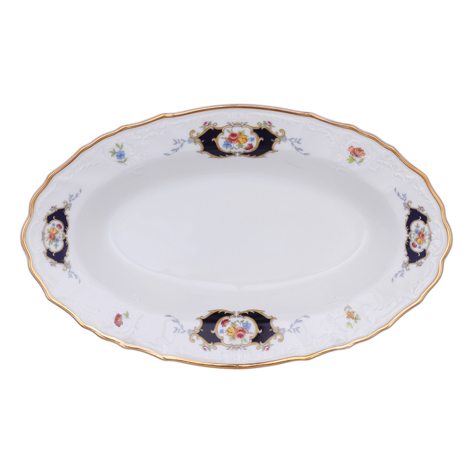 Блюдо овальное 24см."Синий глаз 36612" Bernadotte