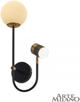 Бра Ferrara-71040 274802/1+1B BK/GD Arte Milano Бра Ferrara-71040 274802/1+1B BK/GD Arte Milano