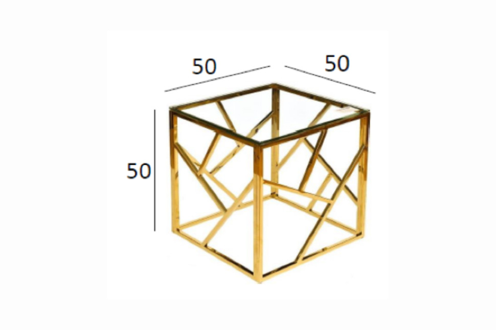 Столик журнальный золотой