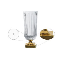 Ваза для цветов н/н 40см."Minerva" золотая