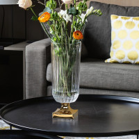 Ваза для цветов н/н 40см."Minerva" золотая