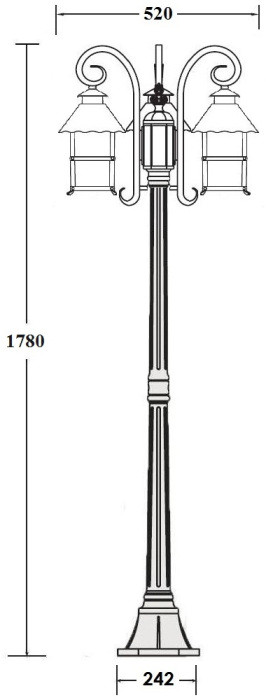 Наземный фонарь CAIOR 2 81408B/18 Gb Oasis Light