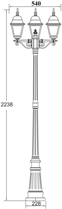Наземный фонарь QUADRO M 79909MB Bl Oasis Light
