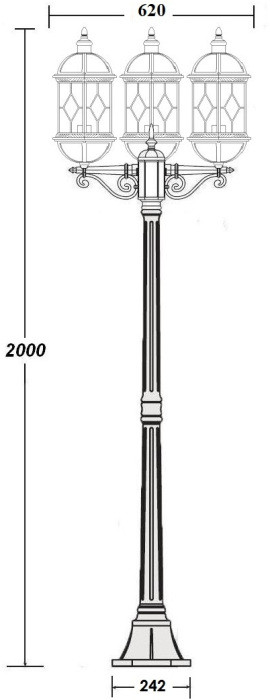 Наземный фонарь SORENTO 92608B Bl Oasis Light