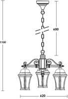 Уличный светильник подвесной ASTORIA 1 L 91370L/3 Gb Oasis Light