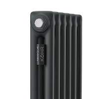 Стальной трубчатый радиатор Kohr Heim 2180/06 секций с боковым подключением 3/4 черный