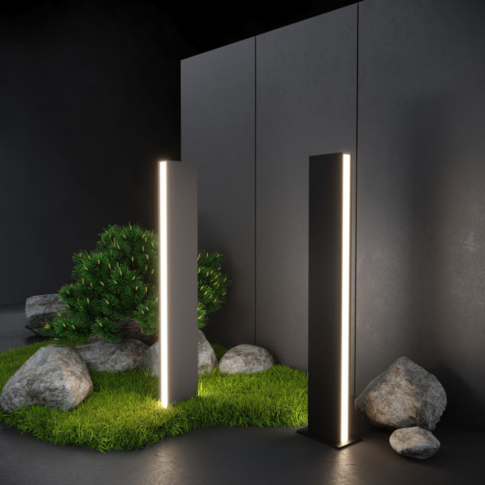 Наземный светильник Flat 1538 TECHNO LED черный Elektrostandard