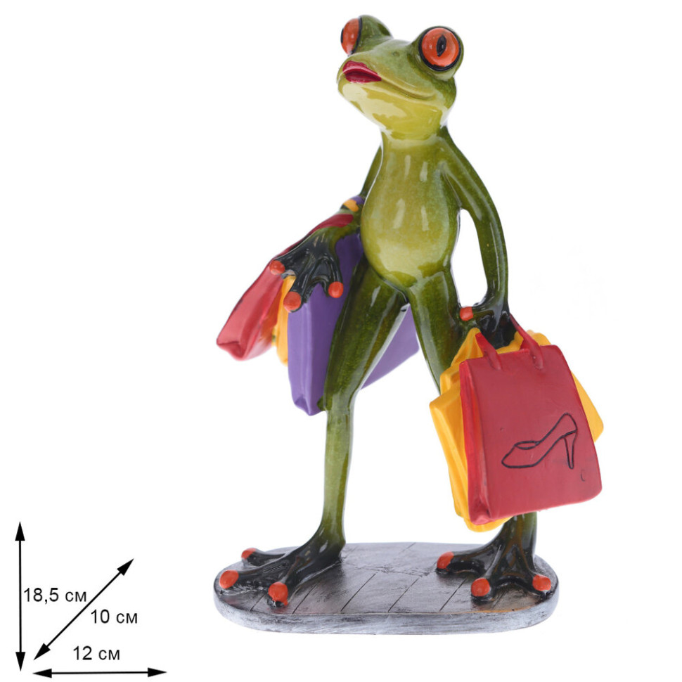 Фигурка декоративная "Лягушка", L11 W7,5 H19 см