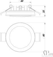 Точечный светильник Ingrid 3322.LD109R/7W/4K APL LED