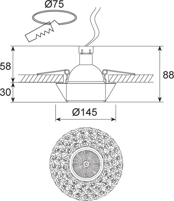 Точечный светильник N1628 N1628-White Donolux