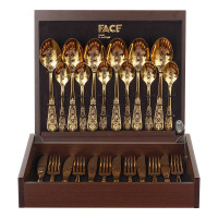 Набор столовых приборов на 6перс.24пред."Antique" золотой Набор столовых приборов на 6перс.24пред."Antique" золотой