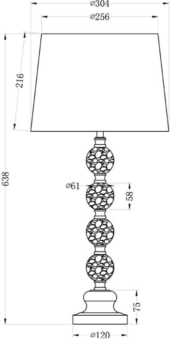 Лампа настольная (белый абажур)