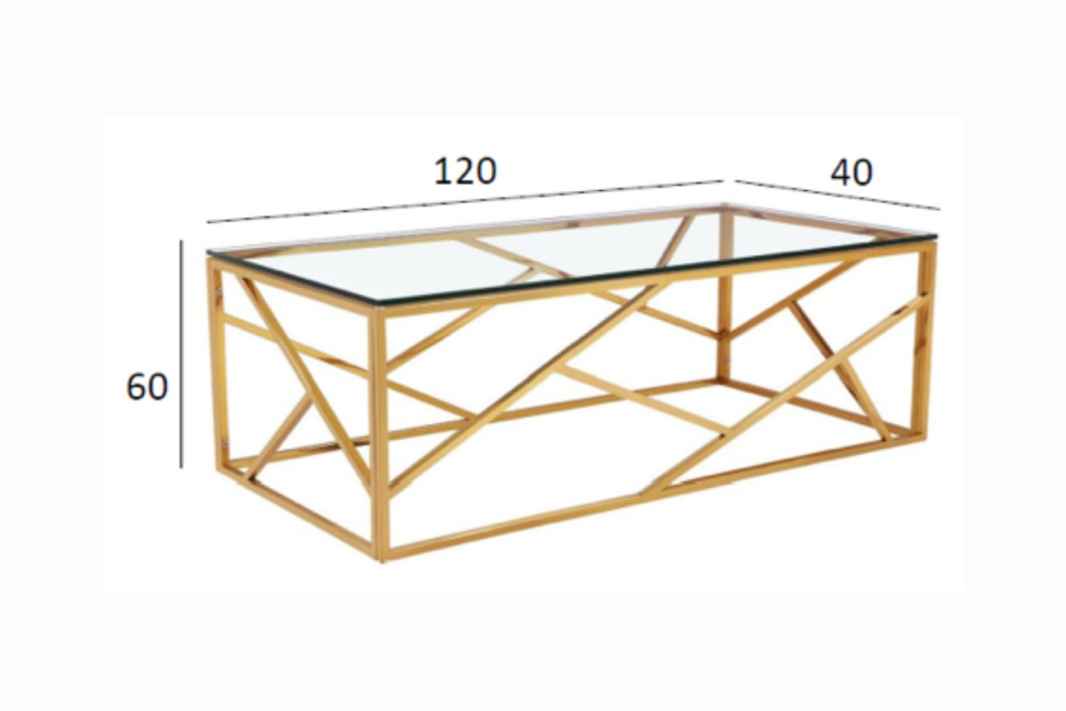 Журнальный стол золотой