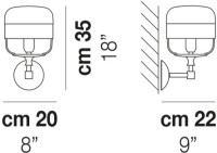Бра Futura FUTURA AP P AM/OT NE Vistosi