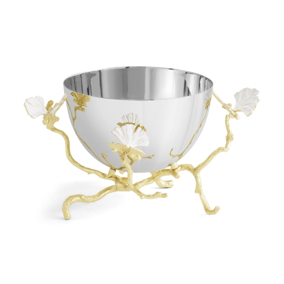 Ваза для конфет Michael Aram "Butterfly Ginkgo Gold", 13 см, 600 мл
