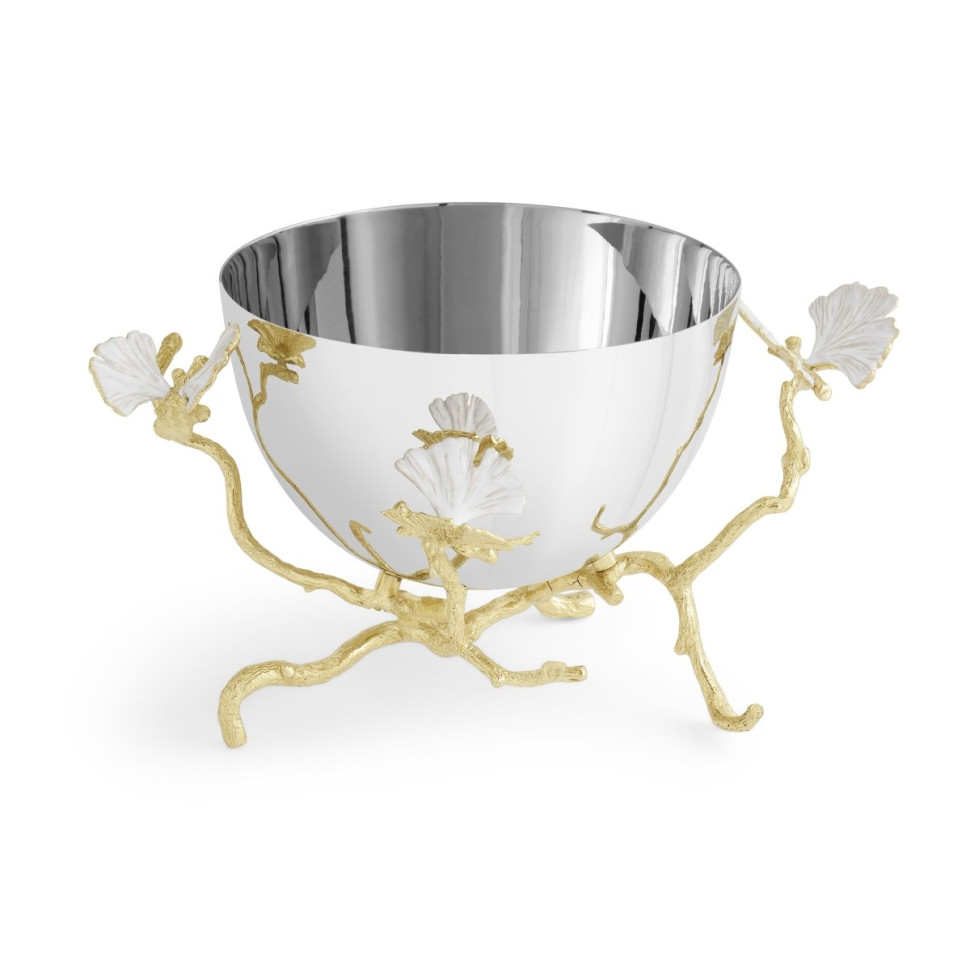 Ваза для конфет Michael Aram "Butterfly Ginkgo Gold", 13 см, 600 мл