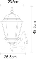 Настенный фонарь уличный Genova A1201AL-1BN Arte Lamp