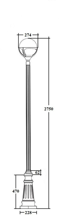 Наземный фонарь GENOVA 88110 B2 Bl Oasis Light