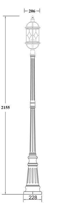 Наземный фонарь SORENTO 92609 Bl Oasis Light