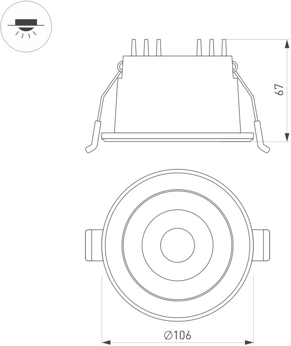 Точечный светильник ALORA 048084 Arlight