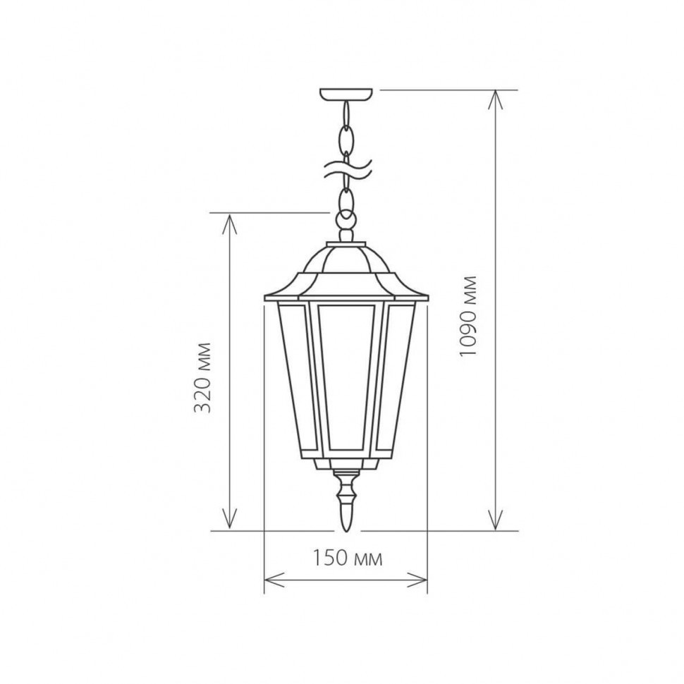 Уличный подвесной светильник Elektrostandard 1004H черное золото a035742