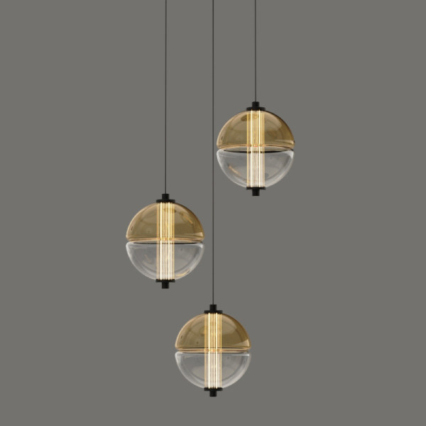 Подвесной светильник MD24022079 MD24022079-3A black/amber DeLight Collection