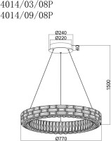 Подвесной светильник Gabbana 4014/03/08P Stilfort