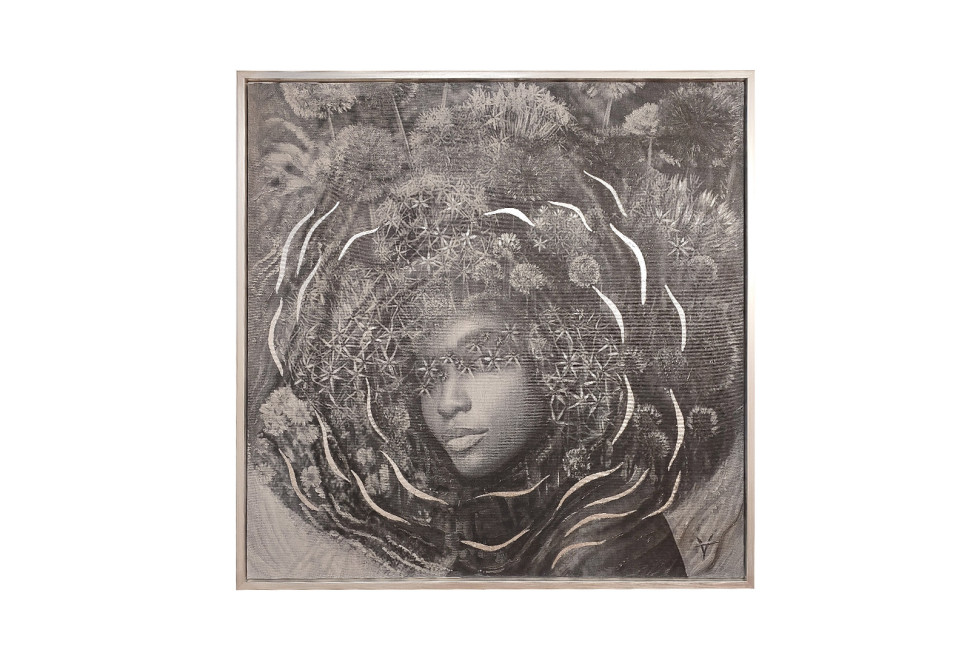 Холст "Нежность-1" в багете серебро