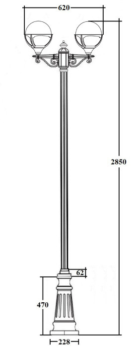 Наземный фонарь GENOVA 88110A B2 Bl Oasis Light
