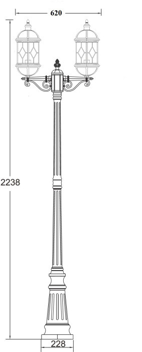 Наземный фонарь SORENTO 92609A Bl Oasis Light