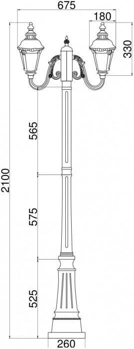 Наземный фонарь Goiri O028FL-03BZ Maytoni