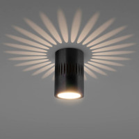 Потолочный светодиодный светильник Elektrostandard DLS026 7W 4200К черный a052837