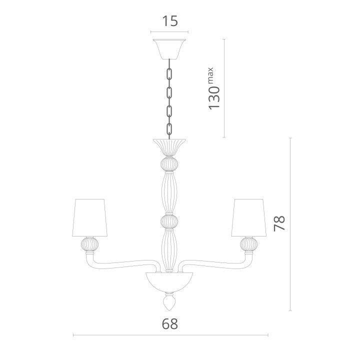 Подвесная люстра Bilancia 1154/02 LM-6 Divinare