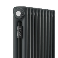 Стальной трубчатый радиатор Kohr Heim 2180/10 секций с боковым подключением 3/4 черный