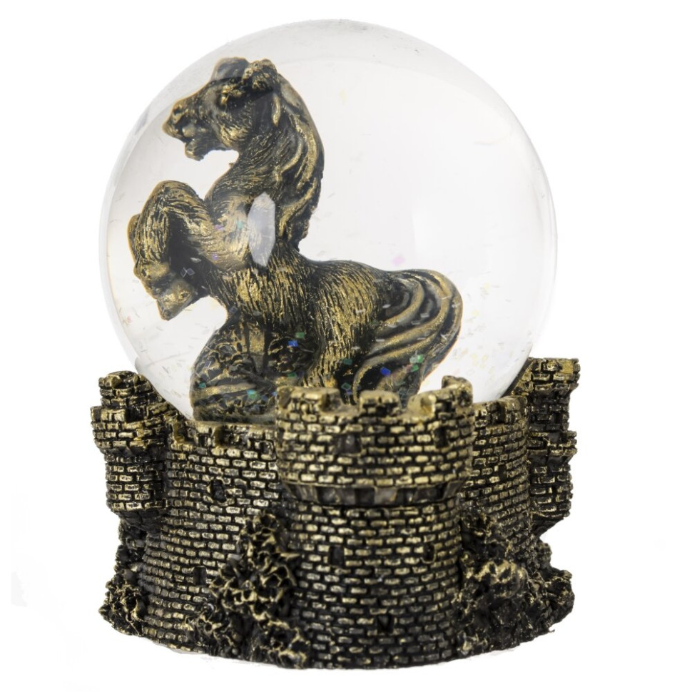 Фигурка декор в стекл шаре "Лошадь", L7 W7,5 H8,5 см, 2в.