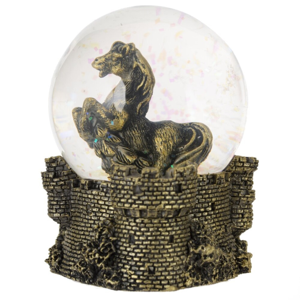 Фигурка декор в стекл шаре "Лошадь", L7 W7,5 H8,5 см, 2в.