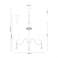 Подвесная люстра Lucia Tucci Pelle Nerre 120.5 Подвесная люстра Lucia Tucci Pelle Nerre 120.5