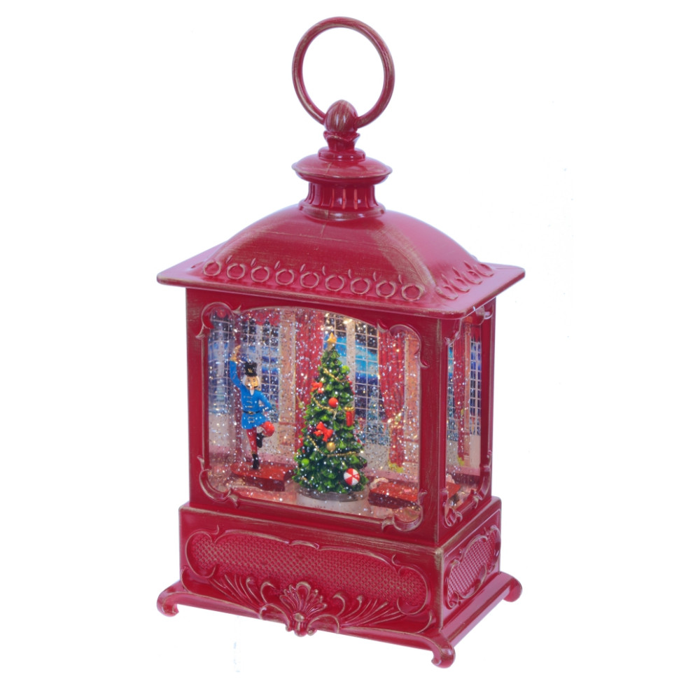 Изделие декоративное "Фонарь" (подсвет, вьюга, движ, 3хАА н/п), L13,5 W8 H23 см