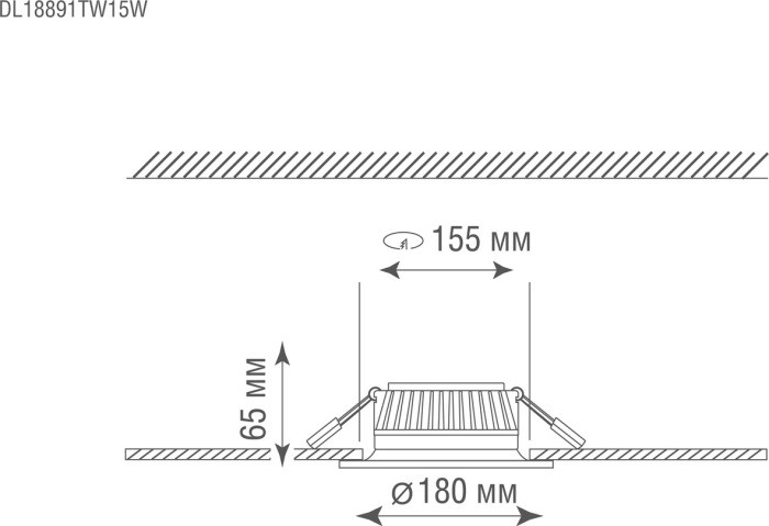 Точечный светильник Ritm DL18891/15W White R Dim Donolux