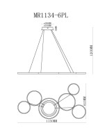 Подвесная люстра Victory MR1134-6PL MyFar