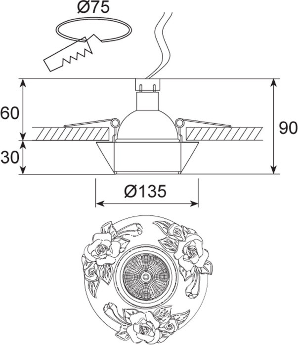 Точечный светильник N1629 N1629-White+silver Donolux