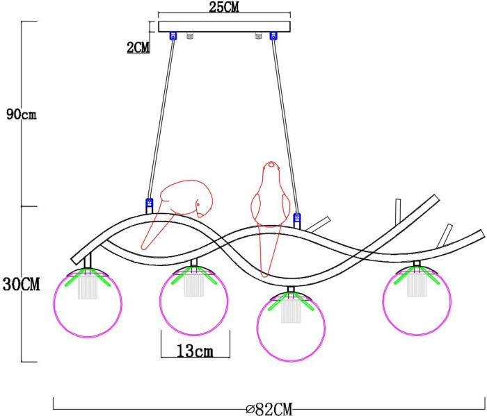 Подвесной светильник Eltanin A3422SP-4GO Arte Lamp