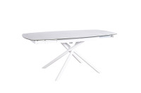 Стол обеденный раздвижной керамический белый