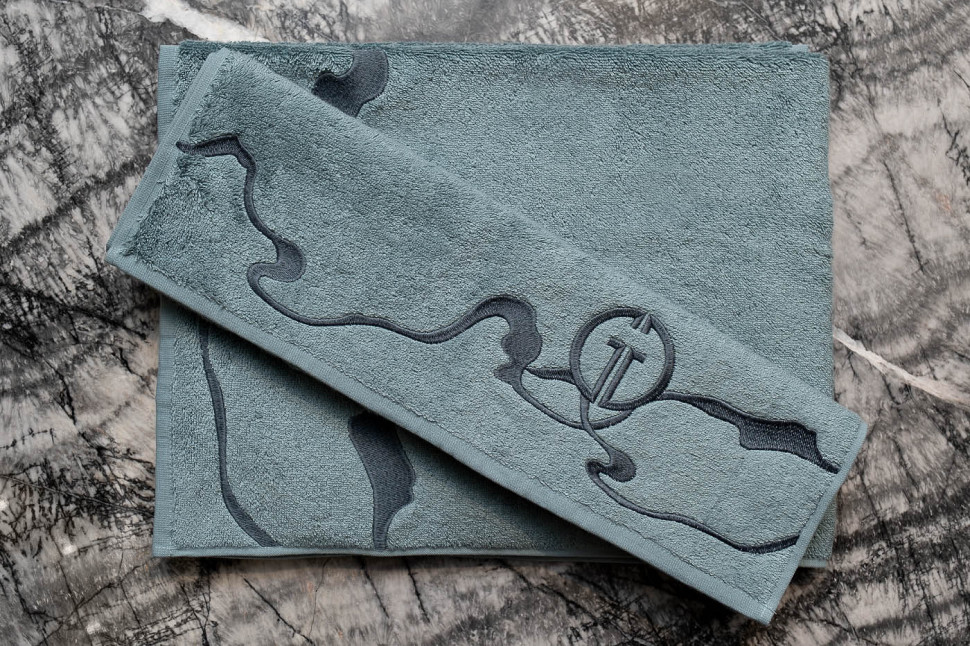 Полотенце "Мелодия" 50*90 голубое