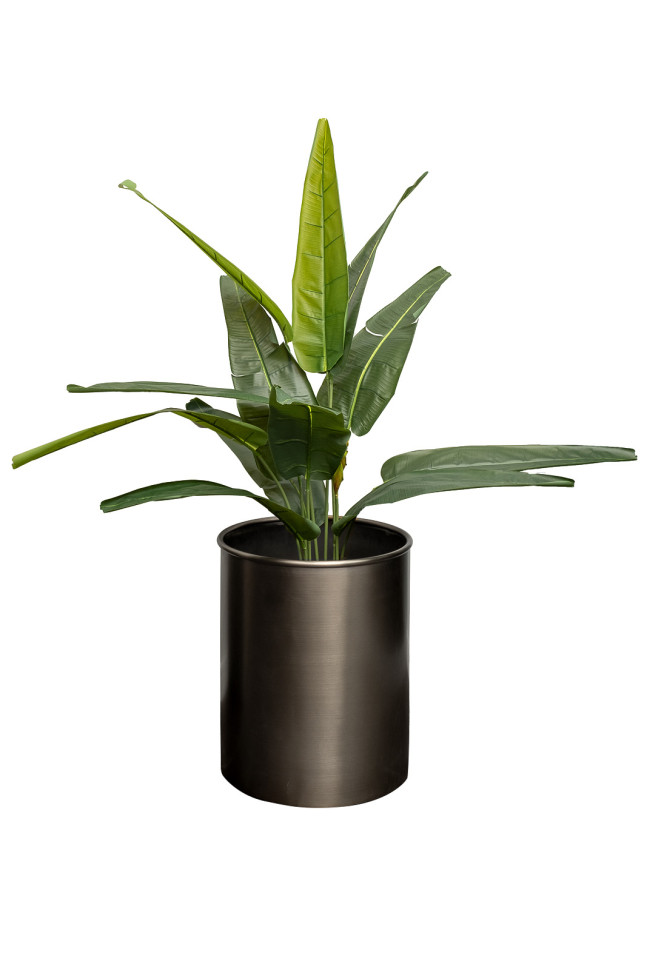 Кашпо напольное матовый никель