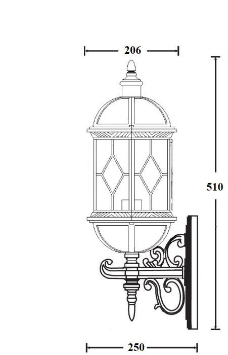 Настенный фонарь уличный SORENTO 92601/08 Bl Oasis Light