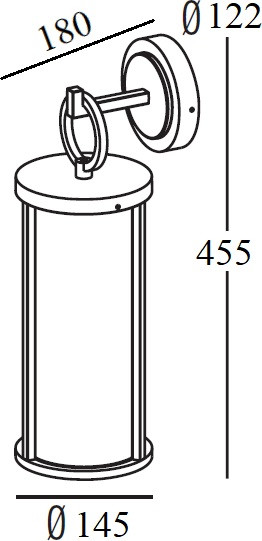 Настенный светильник уличный UNITE 2312 Bl Oasis Light