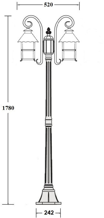 Наземный фонарь CAIOR 2 81409А/18 Gb Oasis Light