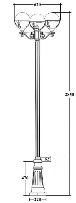 Наземный фонарь GENOVA 88110B B2 Bl Oasis Light